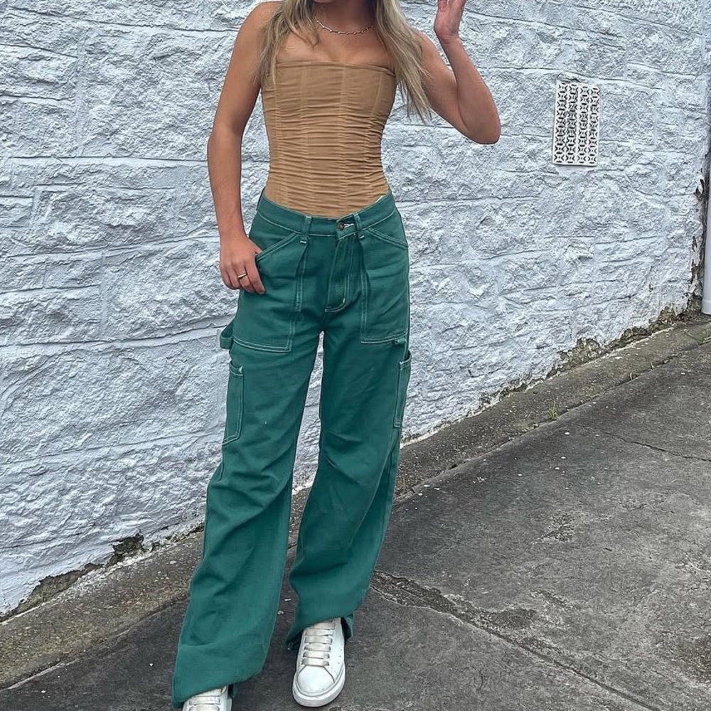 Lioness Forest Green Cargo Pants